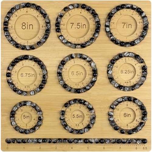 Petoysoso Bead Boards for Jewelry Making, Bamboo Beading Board for Jewelry Bracelet Making, Bracelet Bead Board, Bracelet Bead Board for Bracelet, Jewelry Making Supplies,Bracelet Tray 5"- 8"
