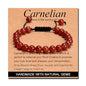 MASSIVE BEADS Handmade Yoga Natural Stone Crystal Healing Power Energy Gifts for Unisex Adult Bracelet Macrame Adjustable - color: Carnelian(Luck), size: 8mm