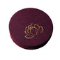 FANCYPUMPKIN [Embroidery Lotus] Buddhist Seat Mat Yoga Meditation Floor Pillow Zafu, Dark Red