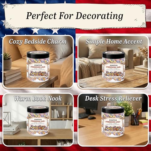 Positive Freedom Jar – 60 Patriotic Affirmation Cards, 4th of July Gifts, Independence Day 250th Anniversary 1776-2026, Gifts for Women Men Teens, USA 250th Anniversary Merchandise - color: KAT-K- Positive Freedom 250