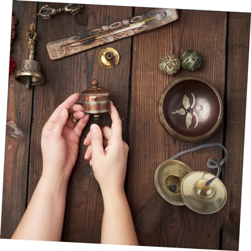 Meditation Bell Copper Cymbals for Yoga and Mindfulness Portable Design for Easy Use for Meditation Sound Therapy and Spiritual Practices