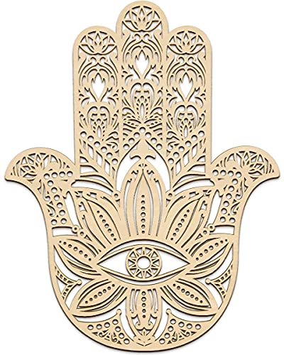 Fourth Level Manufacturing 33" Hamsa, Sacred Geometry Wall Art for Home, Hamsa Evil Eye Hand, Meditation Altar Decor, Sculpture, Zen Hand, Good Spiritual Energy for Yoga and Meditation Room Decor - color: 33" Hamsa