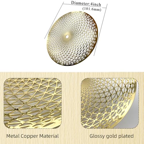 4 Inch Crystal Grid Board Sacred Geometric Silver Metal Plate Crystal Grid Meditation Chakra Wooden Wall Art Yoga Decor Spiritual Gifts (Gold, 10cm Diameter) - color: Gold