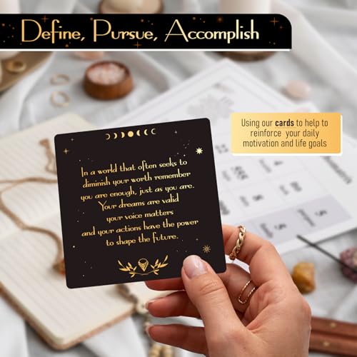 Hihealer Positive Affirmation Cards – 52 Daily Mindfulness Cards for Women, Self Care & Inspiration, Motivational Gifts for Women and Men