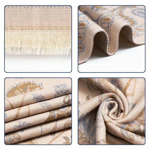 QIUTIMIY Pashmina Shawl Wraps for Womens Winter Scarf Reversible Pattern Designer Ladies Shawls and Wraps for Evening Dresses - color: Flower5-beige