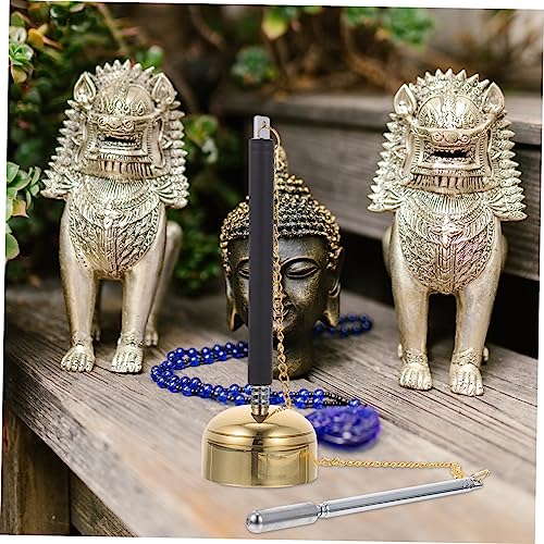 1pc Chime Instrument Buddhist Temple Bells Tibetan Buddhist Decor Meditation Sound Chime Handbell for Meditation