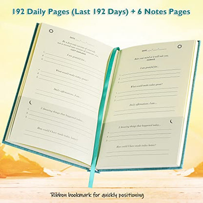 The Gratitude Journal, manifestation journal, Daily Journal with Prompts for Affirmation, Happiness, Mindfulness, Positivity, Wellness, Undated Journal for Women & Men(8.5 * 5.5 inches) - color: Blue