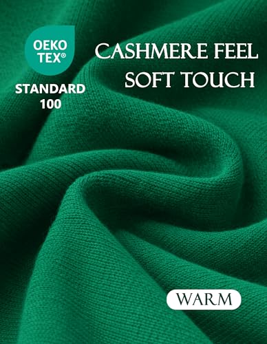 PULI Womens Large Cross Front Poncho Sweater Wrap Topper Knitted Elegant Shawls Cape for Fall Winter - color: 1-sea Green
