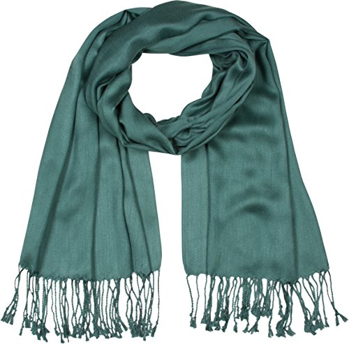 Sakkas 78" X 28" Rayon from Bamboo Soft Solid Pashmina Feel Shawl/Wrap/Stole - color: Teal
