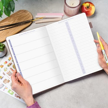 Legend Self-Care Journal – Guided Daily Reflection Notebook for Mental & Physical Health – Mood & Personal Development – 3-Month, 7x10” (Terracotta) - color: Dark Terracotta - Gold Foil