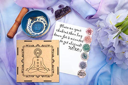 Crystal Quartz Chakra Healing Crystals Set – Tachyon Energy Stones for Meditation, Energy Alignment, Balancing Chakras – Root to Crown Chakra Kit – Spiritual Wellness & Reiki Tools