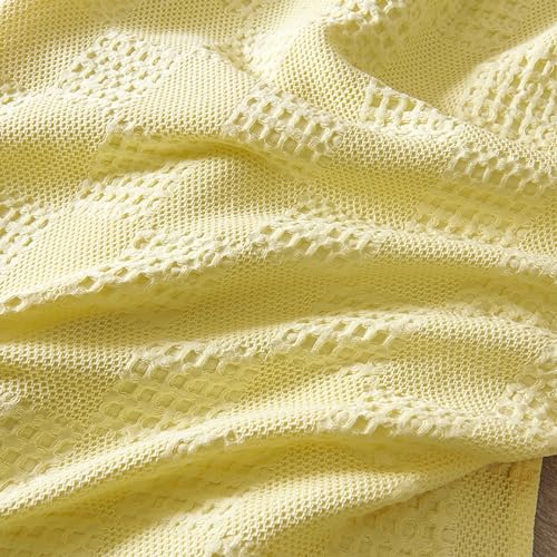 LGYKUMEG 100% Cotton Knitted Throw Blanket 40×60 inch,Lightweight Washed Cotton Blanket - Cotton Breathable All-Season Knit Throw Blankets for Bed and Couch.