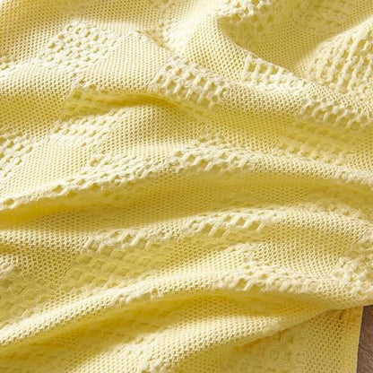 LGYKUMEG 100% Cotton Knitted Throw Blanket 40×60 inch,Lightweight Washed Cotton Blanket - Cotton Breathable All-Season Knit Throw Blankets for Bed and Couch.