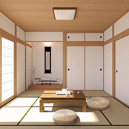 GOTOTOP Round Tatami Floor Cushion for Meditation, Handwoven Straw Seat Pillow for Yoga and Living Room Décor, Soft Padded Round Mat 15.75 Inch
