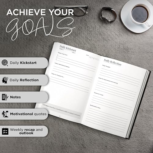 Gratitude Journal For Men & Women, Self-Mastery Daily Manifestation Gratitude Journal For Women, Daily Journal And Manifestation Planner With Prompts (12 Weeks)