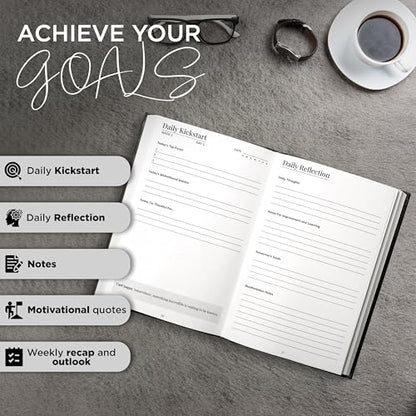Gratitude Journal For Men & Women, Self-Mastery Daily Manifestation Gratitude Journal For Women, Daily Journal And Manifestation Planner With Prompts (12 Weeks)