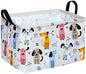 Rectangle Gift Storage Basket Home Shelf Storage Basket Organizer Box Clothes Laundry Hamper Nursery Basket Laundry Basket with Handles (Dog) - color: DOG