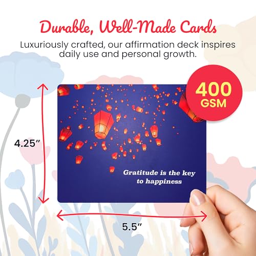 HALD Positive Affirmation Cards with Mindfulness Exercises, Inspirational Tools for Everyone, Motivational Items, Self Care Gifts for Women, Men & the Youth, 60 Transformative Affirmation Cards