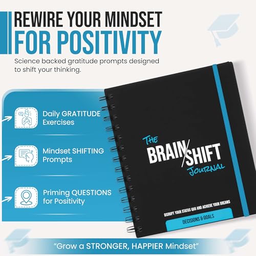 The Behavior Shift Brain Shift Journal: Decisions & Goals - Productivity Planner with Guided Prompts for Personal growth, Goal & Decisions - Gratitude & Manifestation journal -13 Week Self Care Tool