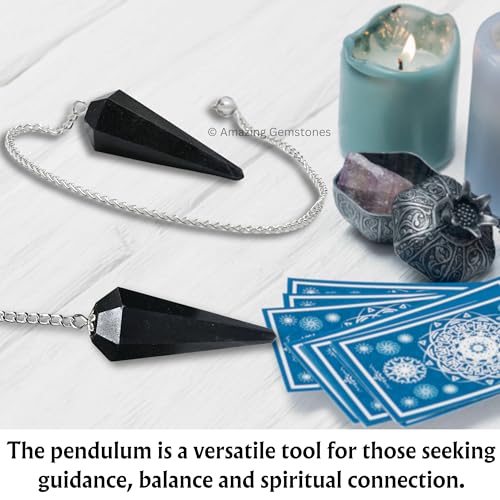 Amazing Gemstone Blue Aventurine Crystal Pendulum for Divination - Certified Dowsing Crystals and Healing Stones for Chakra Balancing and Meditation - Enhance Reiki Spiritual Growth - color: Blue Aventurine