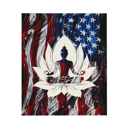 Buddha Meditation Flower Ultra Soft Throw Blankets Cozy Lightweight Blanket for Sofa Bed 60"X50"7