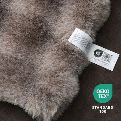 Amélie Home Faux Fur Throw Blanket, Ultra Soft Fuzzy Plush Bubble Blanket for Couch, Bed & Living Room, 60"x80", Cationic Bear Brown - color: Heather Brown, size: 60" x 80"