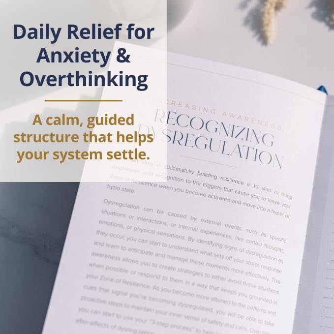 Mental Health Journal – 90 Days of Nervous System Regulation, Anxiety Relief & Emotional Resilience | Guided Daily Prompts + Safety Sequence Card + QR Bonus | Premium Hardcover Gift by a Nervous System Educator - color: Pink