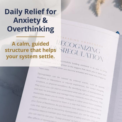 Mental Health Journal – 90 Days of Nervous System Regulation, Anxiety Relief & Emotional Resilience | Guided Daily Prompts + Safety Sequence Card + QR Bonus | Premium Hardcover Gift by a Nervous System Educator - color: Pink