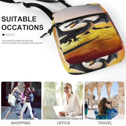 Stylish Messenger Bags Easy to Clean, Sling Backpack with Zipper, Crossbody Bag for Gym - color: Picture(343)