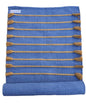 Jaipur Art & Rugs Cotton Yoga Rug - Eco-Friendly Hand-Woven Thick Mat (24”x72”x5mm) for Everyday Fitness at Home - Comfortable & Extra-Long - color: Light Blue-Yellow