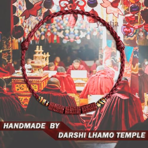 yautja Tibetan Buddhist Lucky Red String Bracelets Spiritual Protection Handmade Adjustable Red Buddha Bracelet Yoga Prayer Cinnabar Beads Amulet Bracelet Evil Protection Women Jewelry Gift for Health Charm Wealth Good Fortune - color: winered