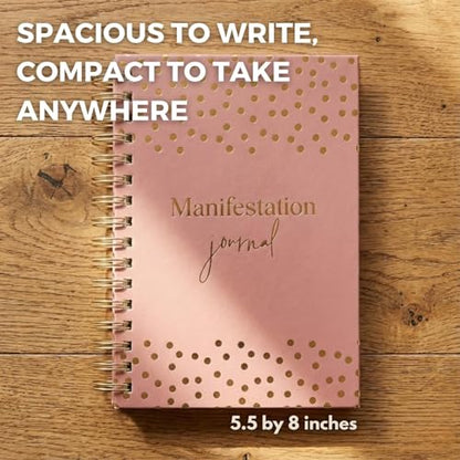 Manifestation Journal for Women | Guided 369 Method & Undated 90-Day Planner for Intentional Goal Setting - Pink - color: Pink