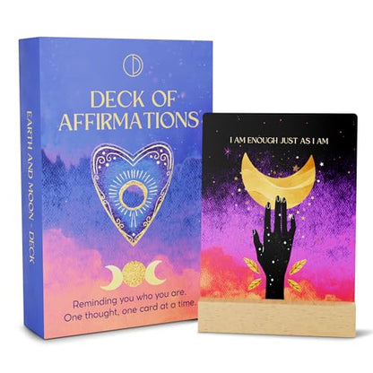 Positive Affirmation Cards for Women, 60 Mindful Prompts to Calm Social Anxiety, Build Confidence & Support Daily Self Care, Bright, Vibrant Mindfulness Deck for Teens and Adults