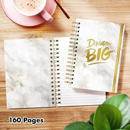 Designer Greetings, Designer Papers Flex Cover Journal with Elastic Band, “Dream Big” Marble - 320 Pages (6” x 8.25”) - Graduation Gift, Back-to-School Supplies for Notekeeping and Personal Diary - style: "Dream Big" Marble