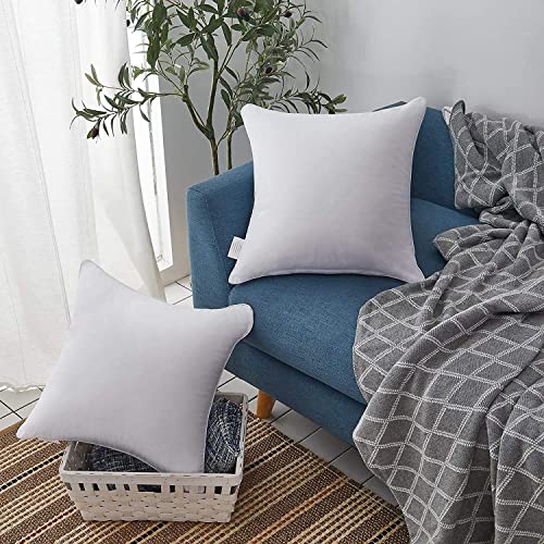 Oubonun 26 x 26 Pillow Inserts - Set of 2 - 100% Cotton Cover - 26 Inch Square - Decorative Pillow Inserts - White - style: 26x26 Inch (Pack of 2)