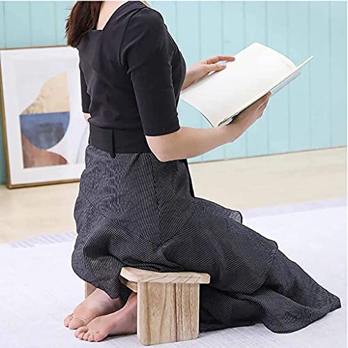 Solid Wood Meditation Bench, Portable Kneeling Stool, Detachable Legs or Hinged Folding Legs, Original Ergonomic Design