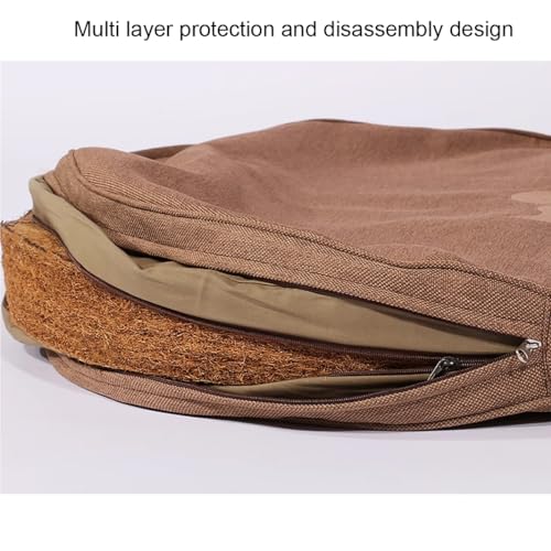 Round Meditation Cushion Mat Set with Washable Cotton Linen Cover, Larger Yoga Mat Bolster Floor Pillows Seating for Adults Meditation Accessories grey-40cm