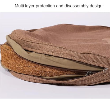 Round Meditation Cushion Mat Set with Washable Cotton Linen Cover, Larger Yoga Mat Bolster Floor Pillows Seating for Adults Meditation Accessories grey-40cm