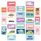 Canopy Street Strong Mental Health Mini Quote Cards / 50 Motivational Kindness Cards / 25 Vibrant Uplifting Designs / 2" x 3.5" Flat Business Card Size/Small Inspirational Daily Quote Cards - color: Strong Mental Health