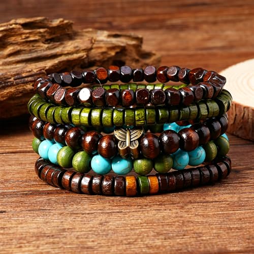 Gothic Bracelet Adjustable Punk Braided Leather Multilayer Grunge Set Bracelets Emo Metal Cuff Wrap Bangles Meaningful Gift - color: J-BZ-28