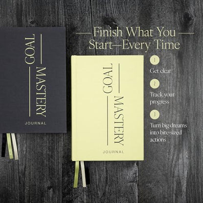 90 Days Goal Mastery Journal – A Guided Goal Planner for Habit Tracking - Goals Journal for Personal Growth, Mindfulness & Transformation with Self Care Prompts, Daily Reflection & Gratitude Practice to Achieve Your Vision - color: Champagne