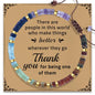 Thank You Gifts for Women: Teacher Appreciation Office Gifts for Coworkers Employee Boss Lady Manager Colleague Natural Stone Bracelet - color: Rainbow II-BETTER