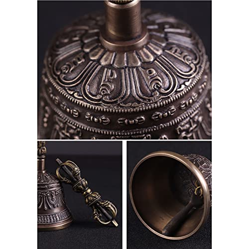 Hand Bell, Brings A Unique Decorative Element To Your Space When Displayed On A Table, Desk Or Shelf(18cm) - size: 18cm