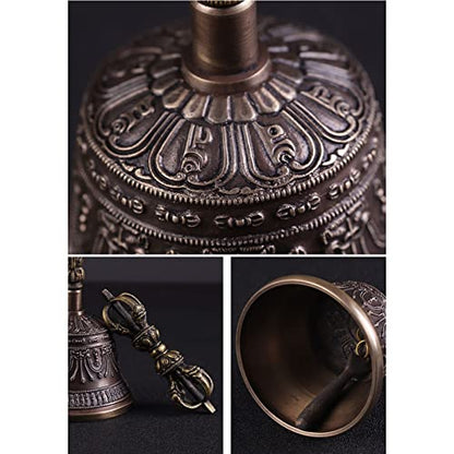 Hand Bell, Brings A Unique Decorative Element To Your Space When Displayed On A Table, Desk Or Shelf(18cm) - size: 18cm