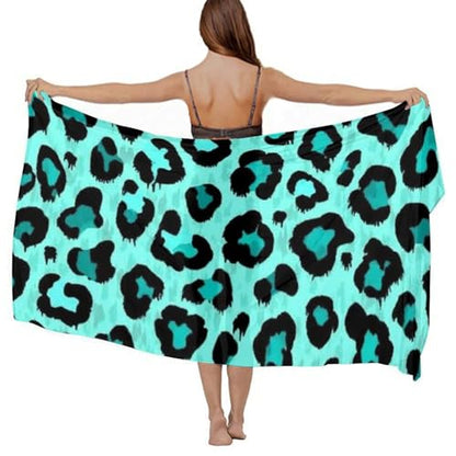 Women's Lightweight Long Scarf Thin Scarf Beach Headscarf Wimwear Bikini Wrap - color: Color650