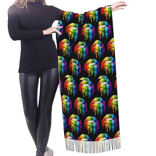 Supdreamc Cashmere Feel Scarf Soft Women Warm Cozy Scarves Multiple Colors - color: Picture (134)