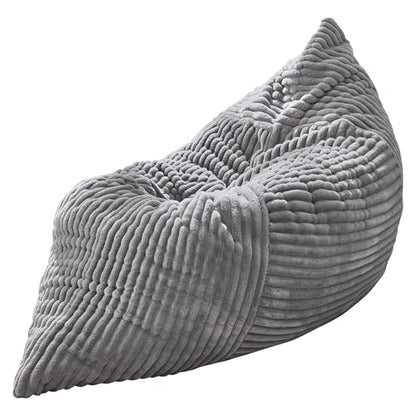 Hobestluk 3 in 1 Bean Bag Chair Giant Bean Bag Chairs Convertible Bean Bag Floor Cushion with Machine Washable Cover, Beanbag Chairs for Adult (Grey) - color: Grey