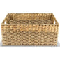 Large Wicker Storage Baskets with Handles, Natural Seagrass and Hyacinth Woven Storage Basket for Organizing Shelves, Closet, Pantry, Living Room, 17 x 11 x 7.5 Inches - size: Large - 17" x 11" x 7.5" in.