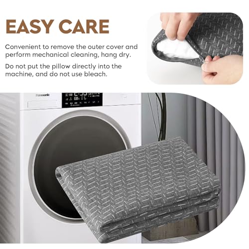 Small Shredded Memory Foam Pillow, Camping Pillow Travel Pillow - Compressible Medium Firm, Breathable Cover, Ideal Backpacking Hiking, Airplane and Car - color: Grey, size: S-16 X 12 Inch
