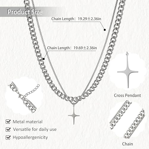 Y2k Irregular Necklace Star Pendant Moonlight Stone Fashion Collar Chain Design Spicy Silver Jewelry for Women - color: Style22